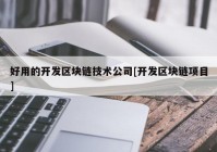 好用的开发区块链技术公司[开发区块链项目]